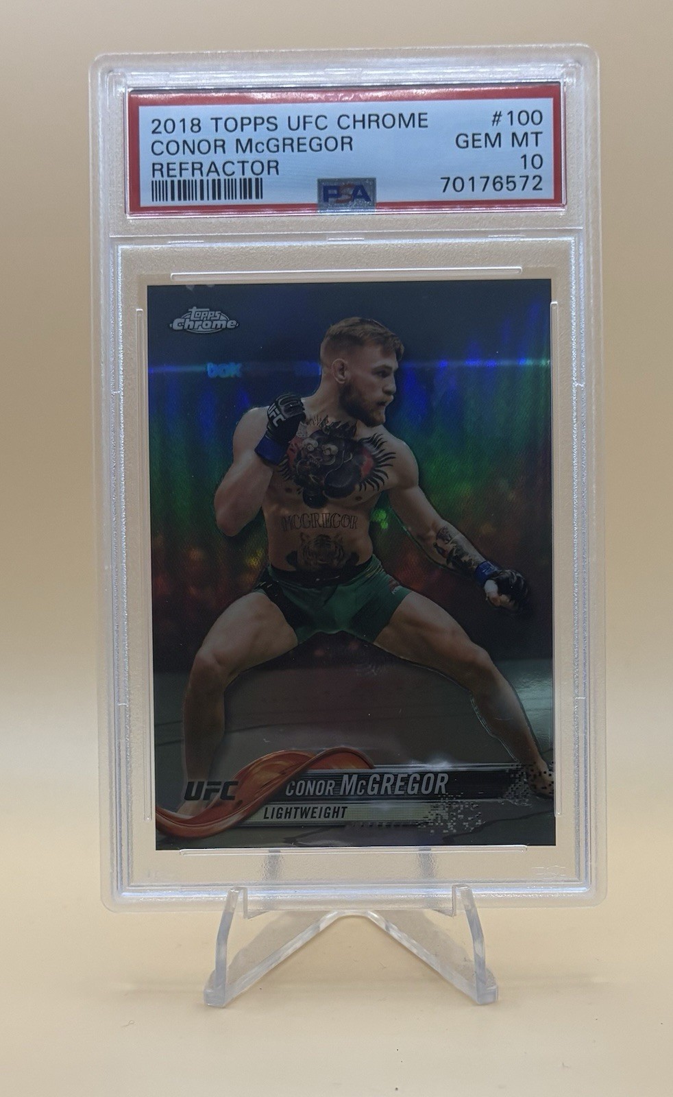 2018 Topps UFC Chrome Conor Mcgregor Psa 10 Refractor #100
