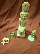 ancient egyptian Statue , Ring ' Stamp Eye Of Horus antiquities 