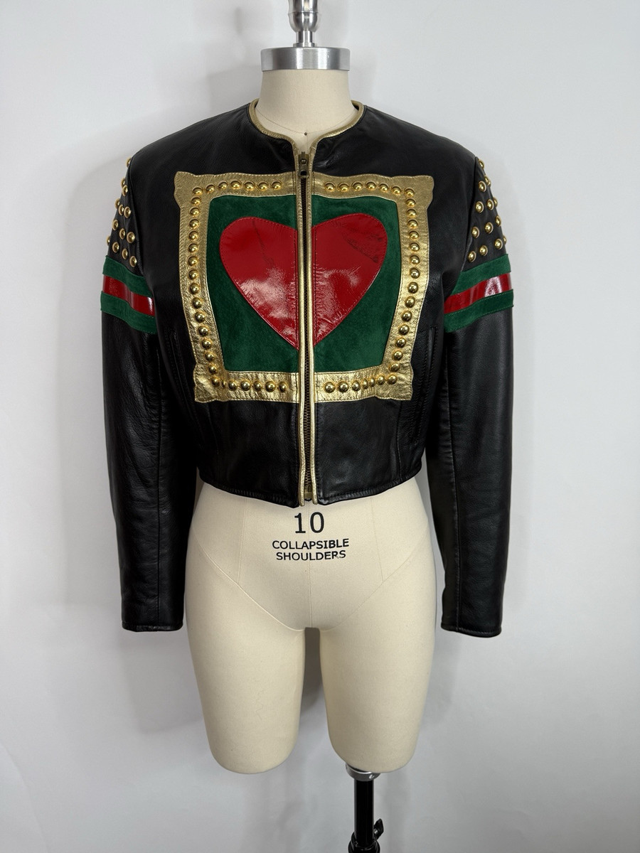 Vtg Moschino Cheap & Chic Black 'Art is Love' Leather Jacket Vtg Moschino Cheap & Chic Black 'Art is Love' Leather Jacket