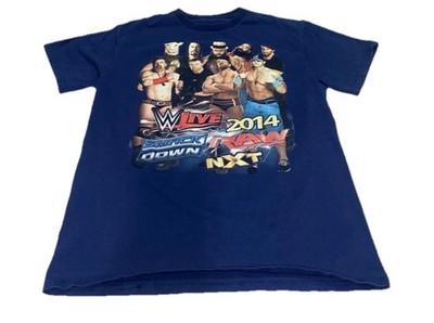 WWE Live NXT Raw Smack Down 2014 Shirt Medium 18x25.5 Preowned *blemishes