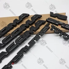 Emblem Overlay Kit For 2005-2015 Tacoma Door Side Tailgate Nameplate Cover Black