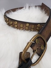 Leather Belt Vintage studded rhinestone 90s y2k brutalist gothic grunge gothic