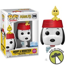 Funko Pop Animation 2096 Peanuts Snoopy & Woodstock Flocked Figure EE Exclusive