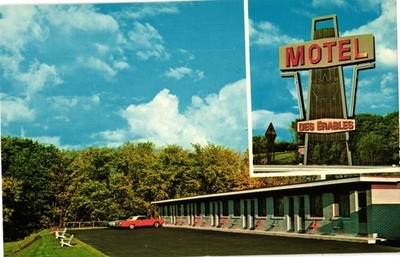 Motel Des Érables 1972 Postcard Coteau Du Lac Quebec Roadside Landmark Unused