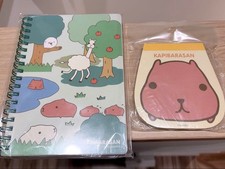 Capybara-san Memo Pad Ring Notebook Set - Capybara character - Heisei retro