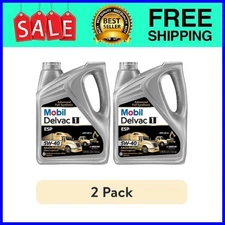 (2 pack) Mobil Delvac 1 ESP Heavy Duty Full Synthetic Diesel Engine Oil 5W-40
