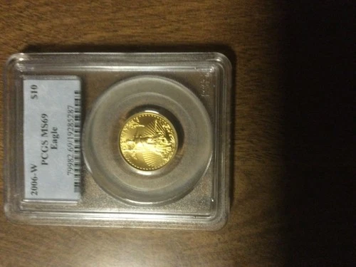 2006 W $10 American Eagle 1/4 oz Gold Coin PCGS MS-69