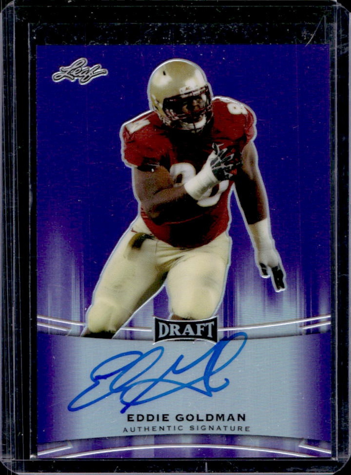Eddie Goldman Leaf Metal Draft Autographs #BAEG1 Purple Prismatic