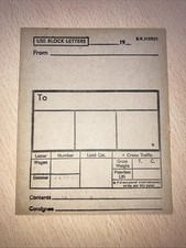 B. R.  Wagon Label.  (. Blank.    )