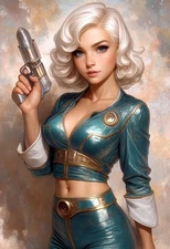 "Sci-Fi Girl 33" Fine Art Print 13x19 Limited to 20 Hand-Numbered Copies