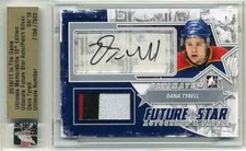 2010-11 ITG Ultimate Memorabilia Dana Tyrell Autograph & Patch 4/19 (Box DP)