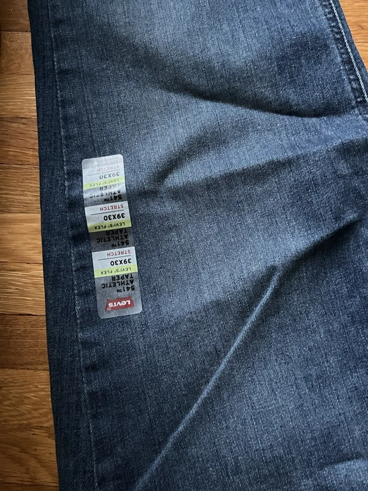 Levi’s 514 Athletic Taper Stretch Jeans Pants  39 X 30  Dark Wash New - Image 2 of 4
