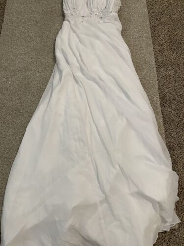 white prom wedding dress