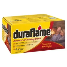 Duraflame Natural Wood Firelogs, Up to 4hrs of Burning, 6lb (Pack of 6)