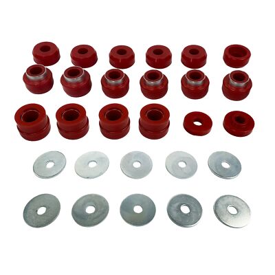 22PIECES Body Mount Bushings Insert Kit for 1987-1995 Jeep Wrangler 87-95 (YJ)