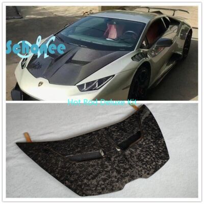 Forge Carbon Fiber Spoiler Wing Bonnet Hood For Lamborghini Huracan LP580 LP610