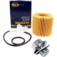 ÖLfilter SH4051P + ÖLablassschraube FüR Daihatsu Sirion Lexus Toyota Yaris