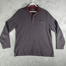 Hickey Freeman Pullover Sweater Quarter Zip Mock Neck Casual L