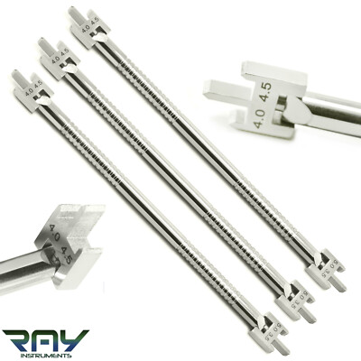 3 Pcs Dental Bracket Movable Head Height Gauge Dentistry Orthodontic Instrument 