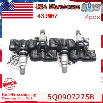 4X TPMS Tire Pressure Monitoring Sensor 5Q0907275B For PORSCHE AUDI McLaren VW