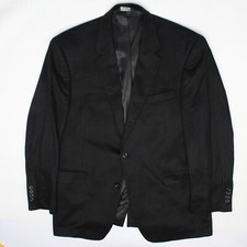 Jos A Bank Gordon Cashmere Blazer Mens 43R Solid Black Soft Sport Coat Jacket