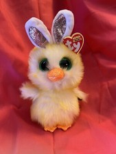 NEW Ty Beanie Boos 6 INCH Coop EASTER YELLOW CHICK WITH EARS Plush Animal Toy