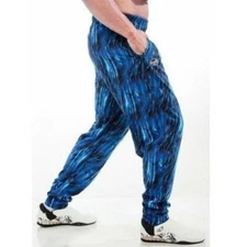 OTOMIX Bodybuilding Workout pants OCEAN BLUE BLACK Baggy Oldschool Gym