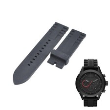 AX1212 22mm Black Rubber Watch Strap For Armani Exchange