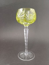 Val St. Lambert ? Römer Weinglas Grünes Überfang Glas