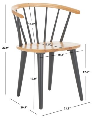 Safavieh  Curved Spindle Side Chair, Reduced Price 2172720009 AMH8512E-SET2