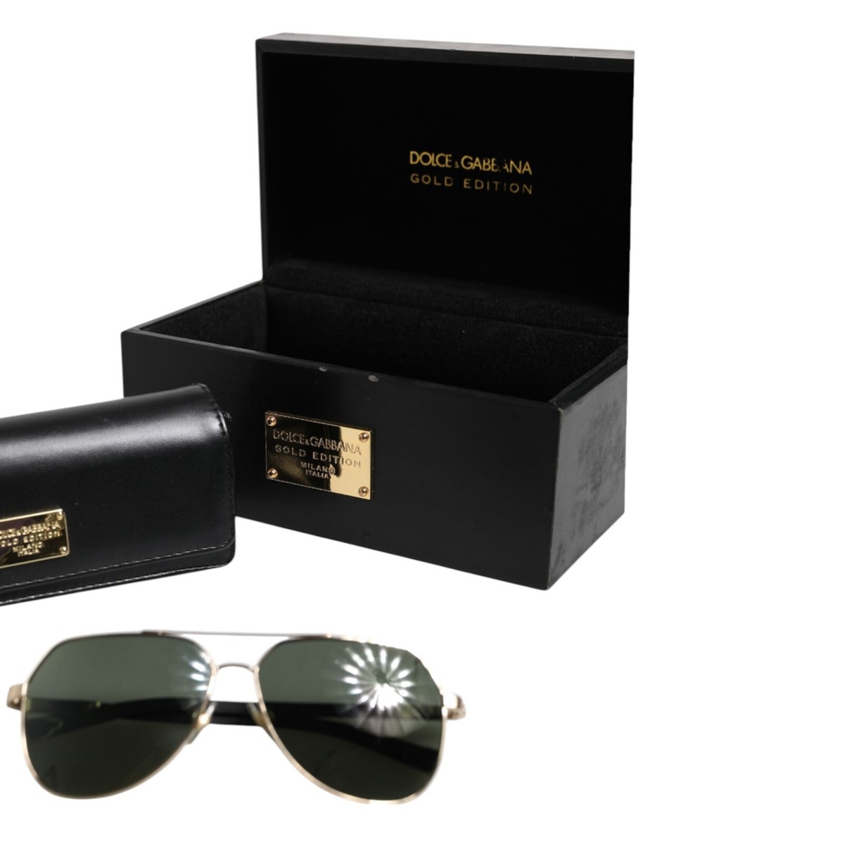 Dolce & Gabanna 18K Gold Special Edition Sunglasses New Ray Ban Limited Edition Dolce & Gabbana E Wayfarer  main image 4