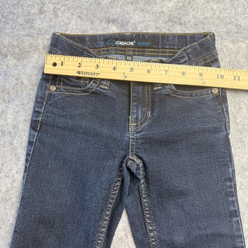 Jordache bootcut 6 slim adjustable waist dark wash flare denim jeans girls - Picture 5 of 9
