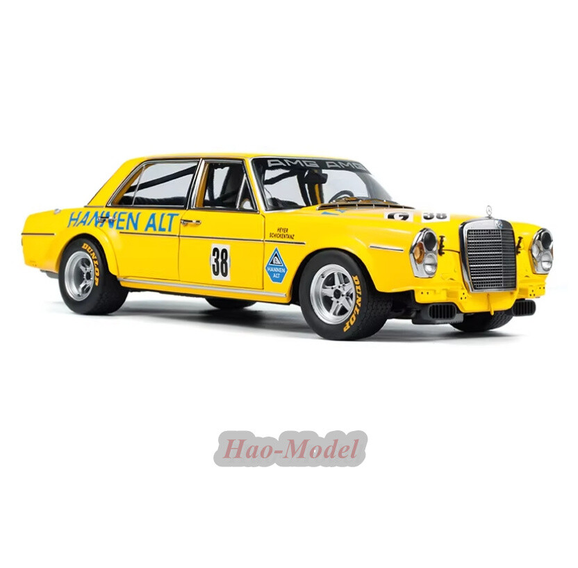 MINICHAMPS 1:18 Benz 300SEL 6.8AMG Red Pig Model Car Resin