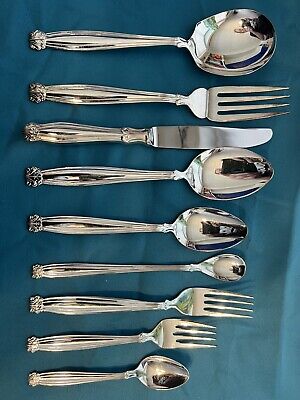 80 Pcs Vintage Nakazato Nickel Silver Flatware Set Mid 80 Pcs Vintage Nakazato Nickel Silver Flatware Set Mid