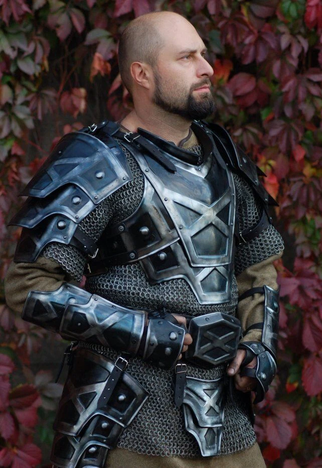 Medieval Armor FULL SUIT Dwarf Blackened Halloween Costume Cosplay