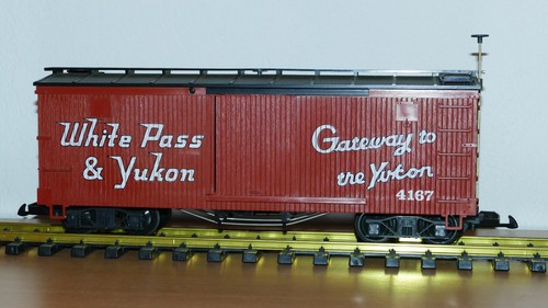 LGB 4167  White Pass & Yukon boxcar "Gateway to the Yukon",  OVP | Zustand: Gebraucht