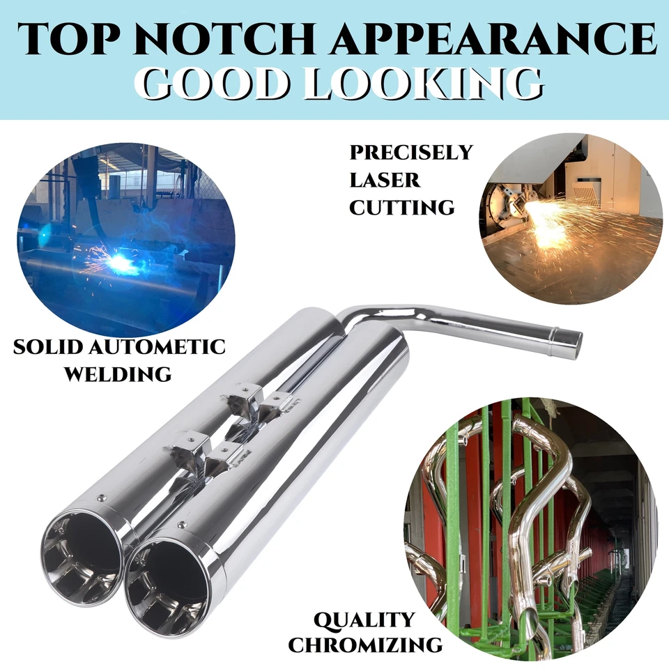 Slip On Exhaust for 1700 Vaquero, Voyager, Kawasaki Vulcan S Exhaust Upgrading - Image 3 of 4