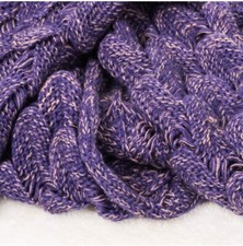 SOFT MERMAID CROCHE TAIL KNITTED BLANKET FOR KIDS,PURPLE.