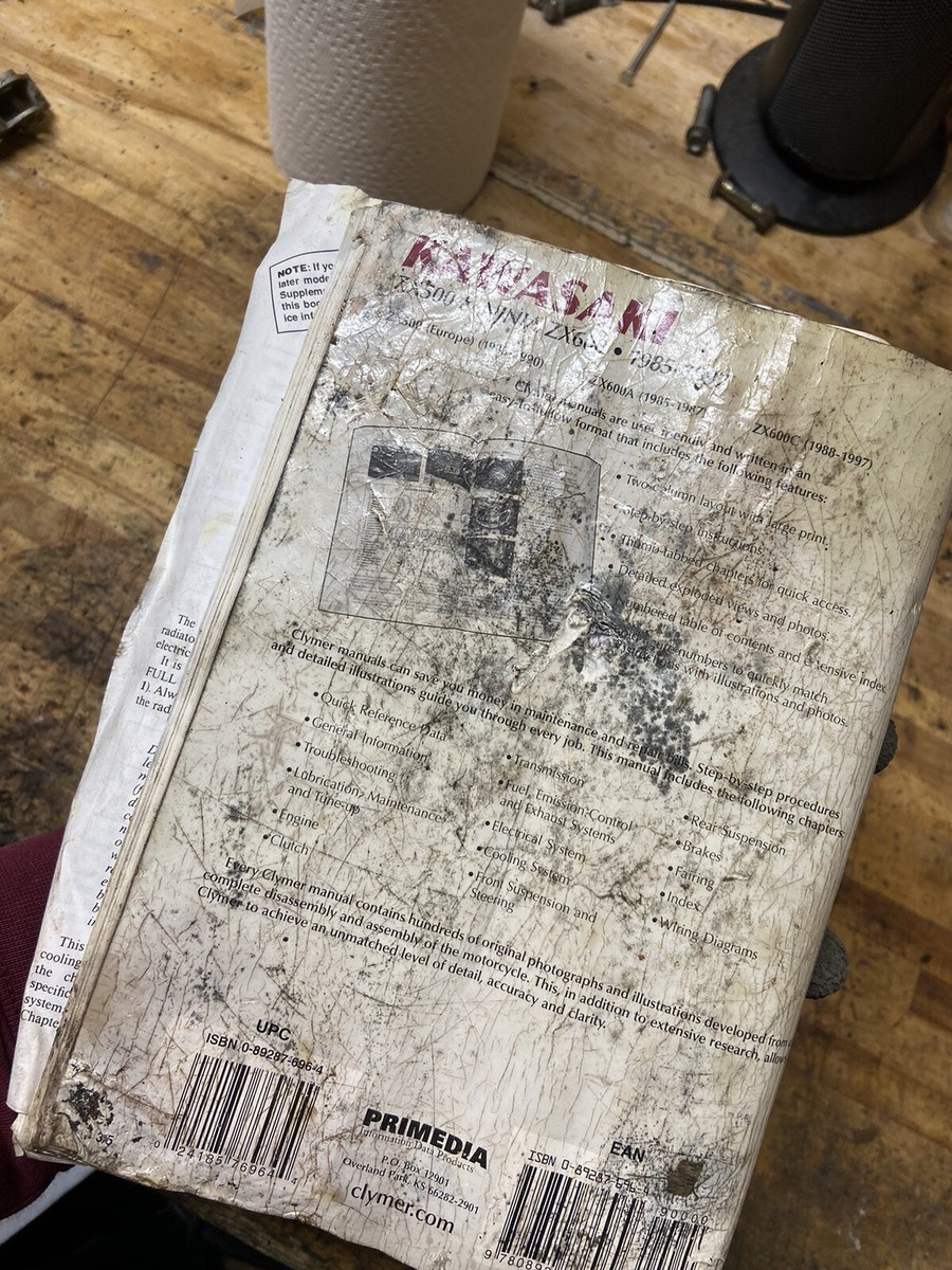 1985-1997 KAWASAKI ZX500 NINJA ZX600 CLYMER SERVICE MANUAL M452 | eBay