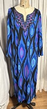 Vintage Bob Mackie Wearable Art L Sleeve Embellished Midi Dress Sz L Pre-owned