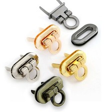 Oval Flip,Tongue Lock,1 3/8" x 3/4" for the Clutch Wallet pattern,purse bags