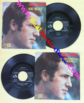 LP 45 7''ADAMO Se mai Una ciocca di capelli 1966 italy VOCE PADRONE no cd mc*dvd