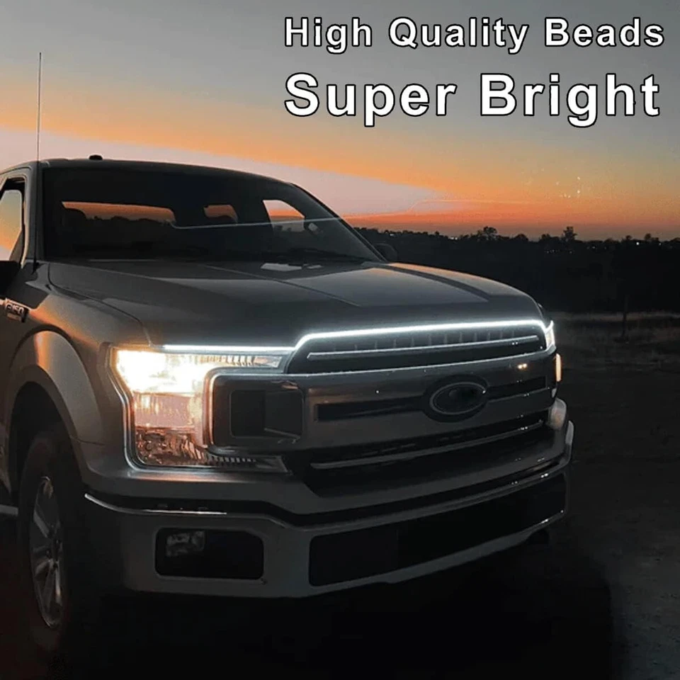 For Cadillac Escalade XT4 XT5 XT6 70" LED Scan Start Up Dynamic Hood Light Strip Foto 3 de 4