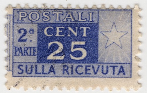 1946 - POSTAL PARCELS - Two sections, mail horn, watermark wheel - ITALY - Picture 2 of 28