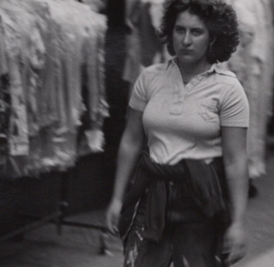 WOMAN STANDING GARMENT DISTRICT - NYC Street 1978 Gelatin Silver Photograph