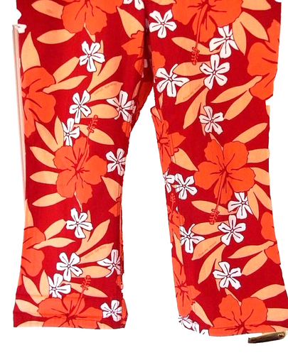 Tommy Jeans Hawaii Caprihose tropischer Blumendruck mit süßen Krawatten hinten - 9 ANSEHEN! - Bild 4 von 15
