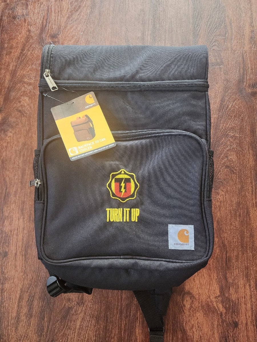 TURN IT UP CARHARTT BACKPACK 20 CAN COOLER BLACK MADE IN VIETNAM NWT!!!!