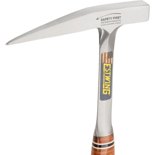 ESTWING Rock Pick 13 oz. Geological Hammer w/ Smooth Face & Genuine Leather Grip - Picture 3 of 6