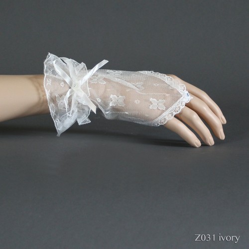 Guantes Z031 Guantes de novia Boda Amoladora Punta Marfil o Blanco - Imagen 4 de 5