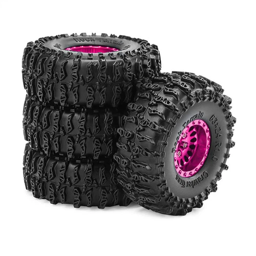 Llanta y neumáticos Beadlock de aluminio de 1,0" para Traxxas 1/18 TRX4M 1/24 SCX24 AX24 - Imagen 21 de 41